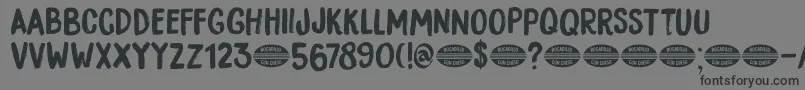 DkBocadillo Font – Black Fonts on Gray Background