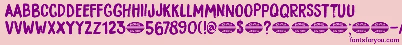 Шрифт DkBocadillo – фиолетовые шрифты на розовом фоне