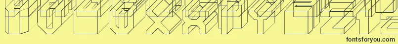 Шрифт Cube – чёрные шрифты на жёлтом фоне