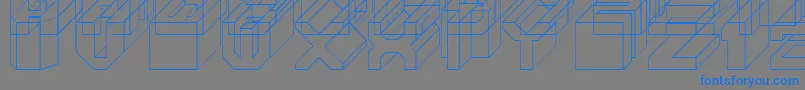 Czcionka Cube – niebieskie czcionki na szarym tle