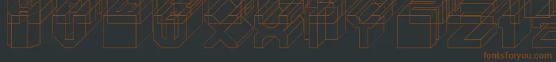 Cube-fontti – ruskeat fontit mustalla taustalla