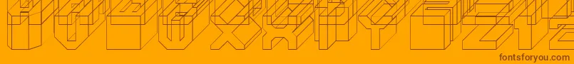 Cube-fontti – ruskeat fontit oranssilla taustalla