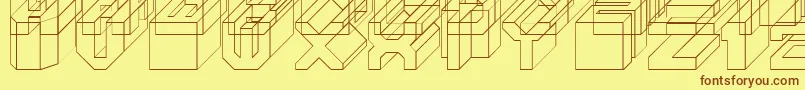Шрифт Cube – коричневые шрифты на жёлтом фоне