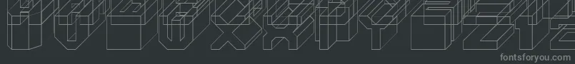 フォントCube – 黒い背景に灰色の文字