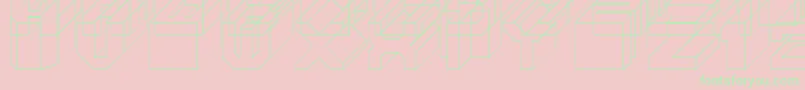 Cube Font – Green Fonts on Pink Background
