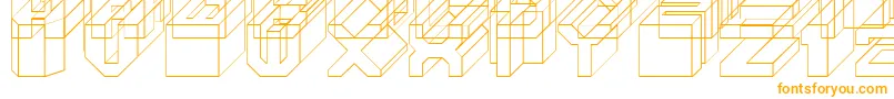 Шрифт Cube – оранжевые шрифты на белом фоне