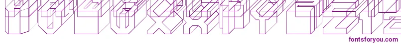 Cube-Schriftart – Violette Schriften