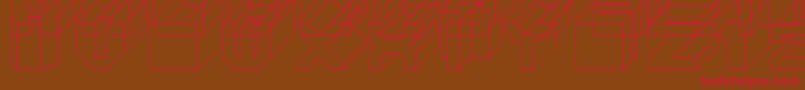 Cube Font – Red Fonts on Brown Background