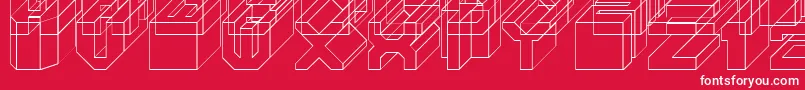 Шрифт Cube – белые шрифты на красном фоне