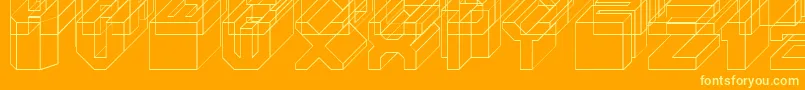 Lisätietoja Cube-fontista Cube-fontti – keltaiset fontit oranssilla taustalla