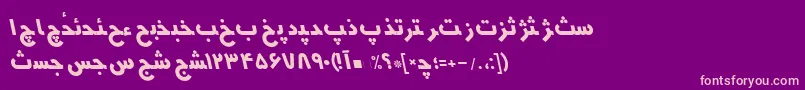 HmsyektaRegularItalic Font – Pink Fonts on Purple Background
