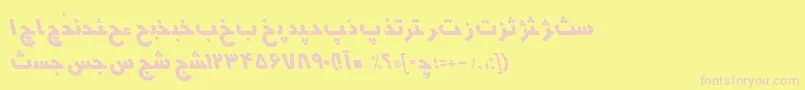 HmsyektaRegularItalic Font – Pink Fonts on Yellow Background