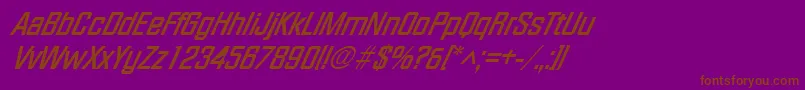 FacetXxitalicBold Font – Brown Fonts on Purple Background