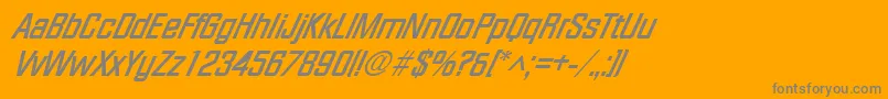 FacetXxitalicBold Font – Gray Fonts on Orange Background