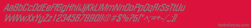 FacetXxitalicBold Font – Gray Fonts on Red Background