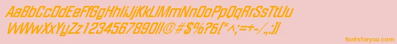 FacetXxitalicBold Font – Orange Fonts on Pink Background
