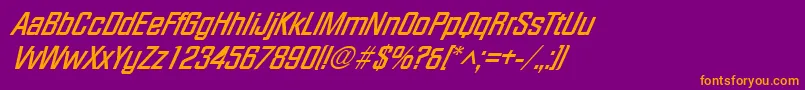 FacetXxitalicBold Font – Orange Fonts on Purple Background