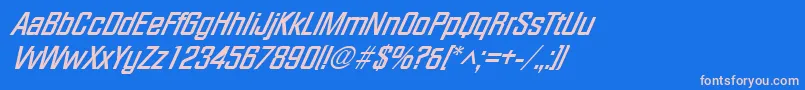 FacetXxitalicBold Font – Pink Fonts on Blue Background