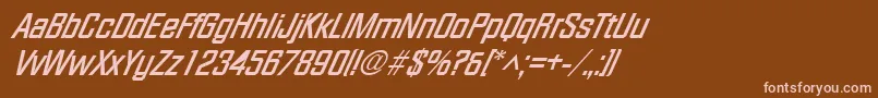 FacetXxitalicBold Font – Pink Fonts on Brown Background