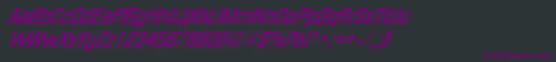 FacetXxitalicBold Font – Purple Fonts on Black Background