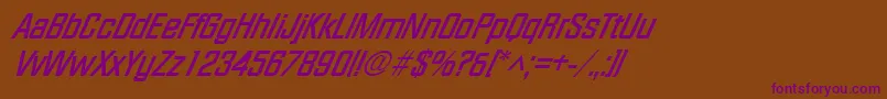 FacetXxitalicBold Font – Purple Fonts on Brown Background