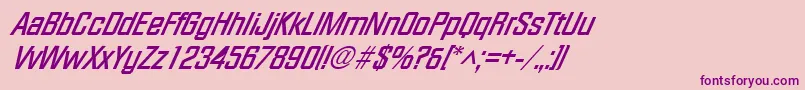 FacetXxitalicBold Font – Purple Fonts on Pink Background