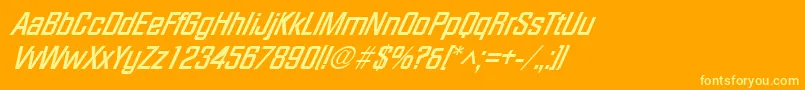 FacetXxitalicBold Font – Yellow Fonts on Orange Background