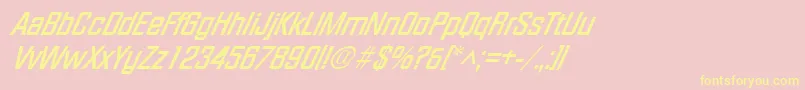 FacetXxitalicBold Font – Yellow Fonts on Pink Background