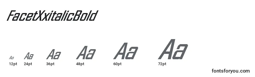 FacetXxitalicBold Font Sizes