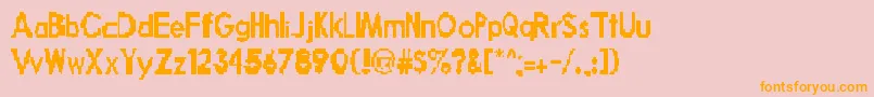 BrokenRobot Font – Orange Fonts on Pink Background