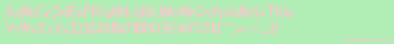Czcionka BrokenRobot – różowe czcionki na zielonym tle