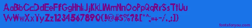 BrokenRobot Font – Purple Fonts on Blue Background