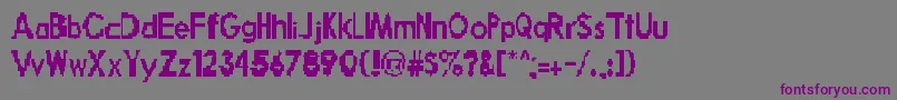 More about BrokenRobot Font BrokenRobot Font – Purple Fonts on Gray Background