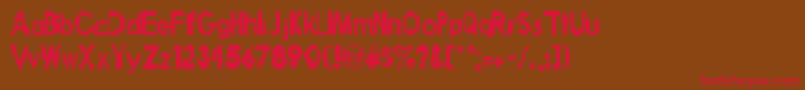 BrokenRobot Font – Red Fonts on Brown Background