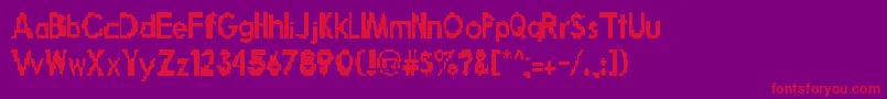 BrokenRobot Font – Red Fonts on Purple Background