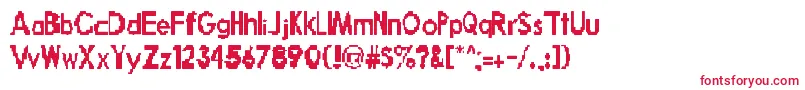 BrokenRobot Font – Red Fonts on White Background