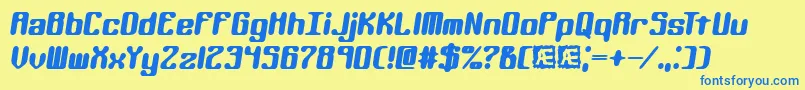 Kaliberr Font – Blue Fonts on Yellow Background