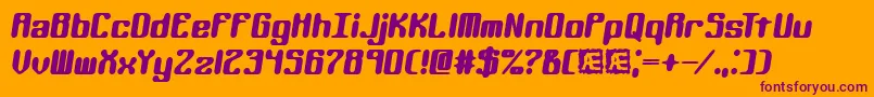 Шрифт Kaliberr – фиолетовые шрифты на оранжевом фоне