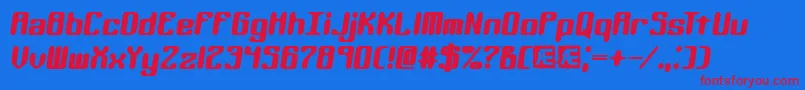 Kaliberr Font – Red Fonts on Blue Background