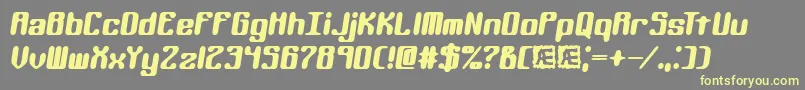 Kaliberr Font – Yellow Fonts on Gray Background