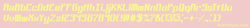 Kaliberr Font – Yellow Fonts on Pink Background