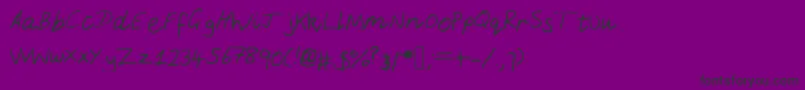 Czcionka DanielLight – czarne czcionki na fioletowym tle