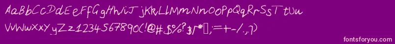 Czcionka DanielLight – różowe czcionki na fioletowym tle