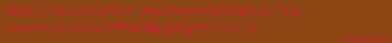 DanielLight Font – Red Fonts on Brown Background