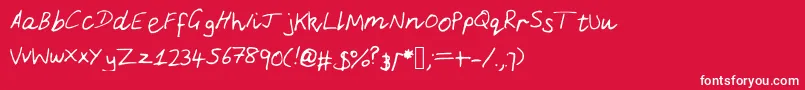 DanielLight Font – White Fonts on Red Background