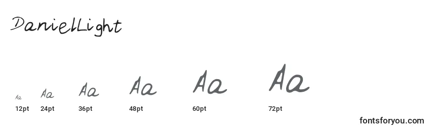 DanielLight Font Sizes