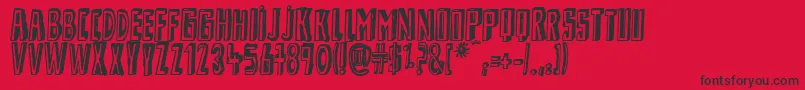 フォントShadyLane – 赤い背景に黒い文字