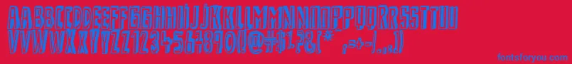 ShadyLane Font – Blue Fonts on Red Background