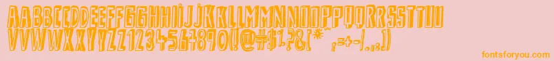 ShadyLane-Schriftart – Orangefarbene Schriften auf rosa Hintergrund