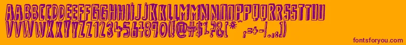 ShadyLane Font – Purple Fonts on Orange Background